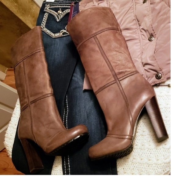 Luca Stefani Shoes - Luca Stefani Luxury Leather Pull-on Boots Color Coffee Only Tried On Store New